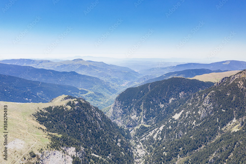 Mountain top landscape -Vall de Núria, North of Spain. 