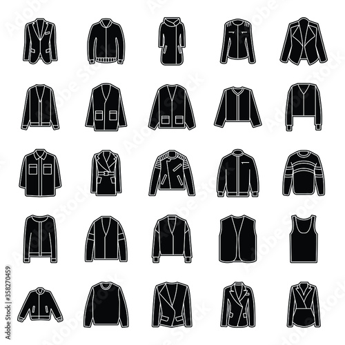 
Winter Clothes Solid Icons Pack 
