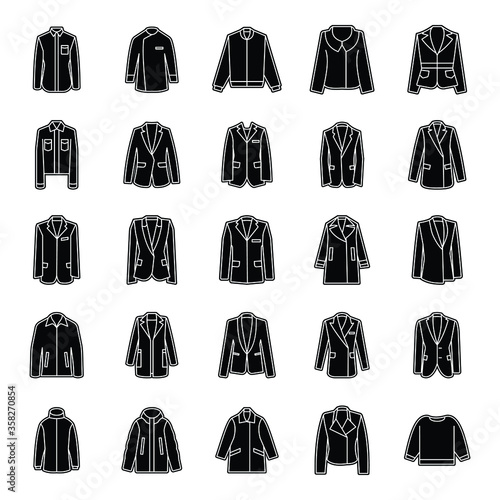 
Winter Apparel Solid Icons Pack 
