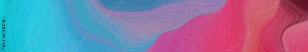 wide colored banner background with mulberry , light sea green and steel blue color. elegant curvy swirl waves background illustration wide colored banner background with mulberry , light sea green and steel blue color. elegant curvy swirl waves background illustration