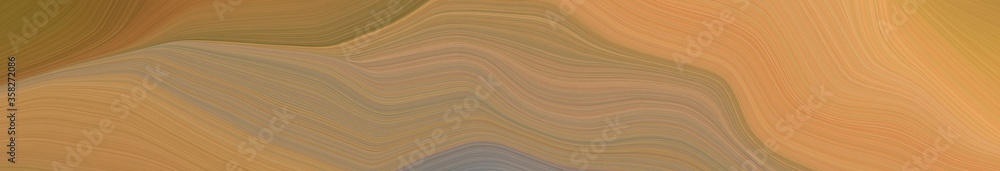 Naklejka premium landscape banner with waves. abstract waves design with peru, sandy brown and pastel brown color
