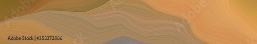 landscape banner with waves. abstract waves design with peru  sandy brown and pastel brown color
