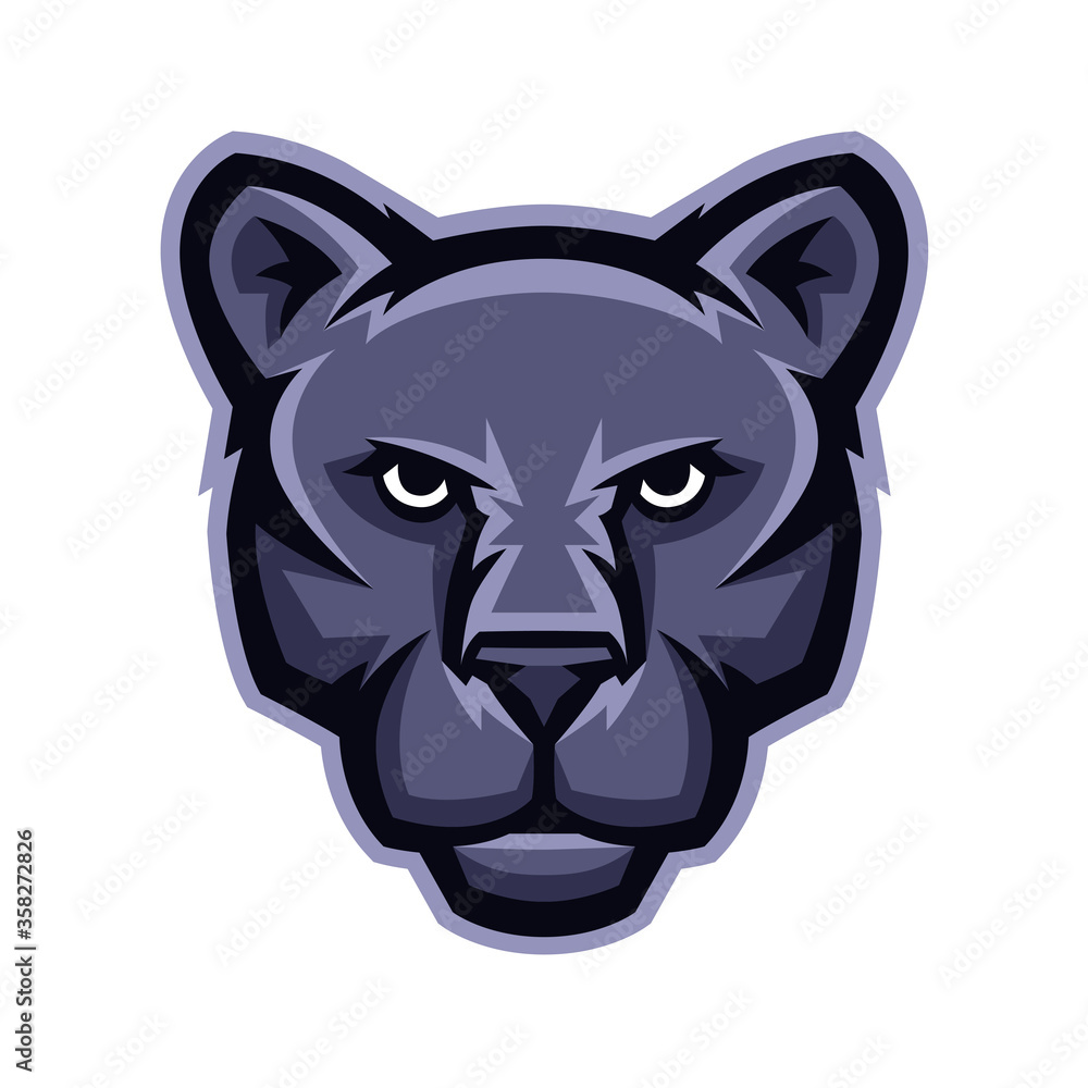 Mascot stylized cougar head. Mascot stylized cougar head.