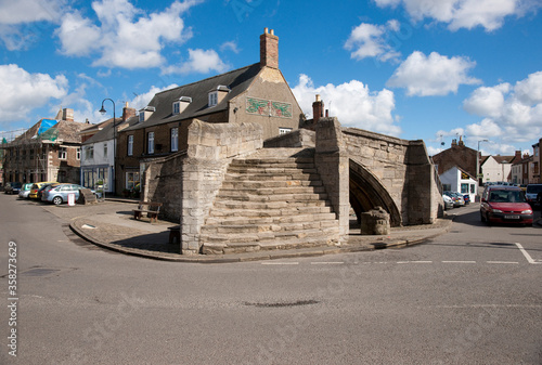 Trinity Bridge, 14th Century three-way stone arch bridge, Crowland, Lincolnshire, England - 27th April 2013 photo