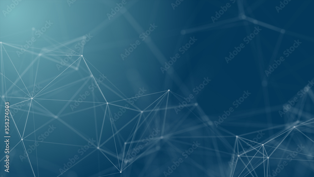 Abstract futuristic with connection lines on blue background. Plexus structure. Concept of Science, Business, Communication, Medical, Technology, Network, Cyber, Sci-fi. Illustration. 3D rendering Abstract futuristic with connection lines on blue background. Plexus structure. Concept of Science, Business, Communication, Medical, Technology, Network, Cyber, Sci-fi. Illustration. 3D rendering