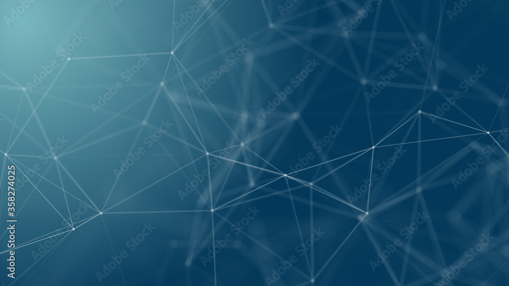 Abstract futuristic with connection lines on blue background. Plexus structure. Concept of Science, Business, Communication, Medical, Technology, Network, Cyber, Sci-fi. Illustration. 3D rendering Abstract futuristic with connection lines on blue background. Plexus structure. Concept of Science, Business, Communication, Medical, Technology, Network, Cyber, Sci-fi. Illustration. 3D rendering
