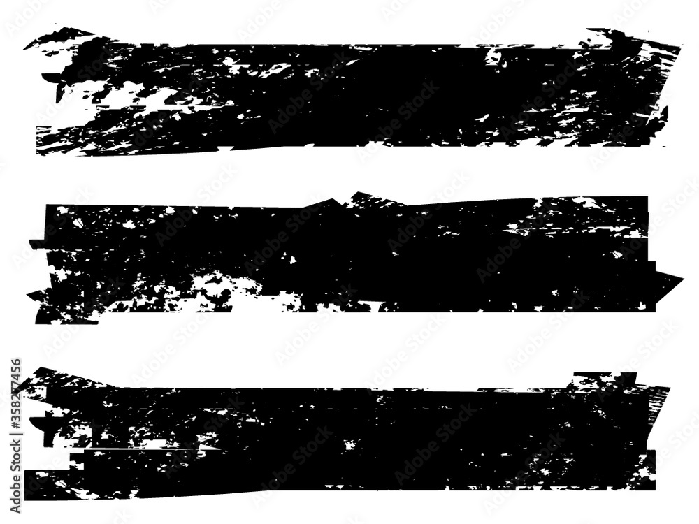 Grunge Paint stripe . Vector brush Stroke . Distressed banner . Black isolated paintbrush collection . Modern Textured shape . Dry border in Black . Grunge Paint stripe . Vector brush Stroke . Distressed banner . Black isolated paintbrush collection . Modern Textured shape . Dry border in Black .
