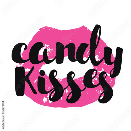 Sweet candy sexy passion lips, shining lipstick,erotic open mouth