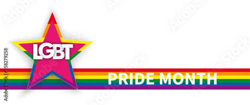 LGBT Star Rainbow Stripes Header