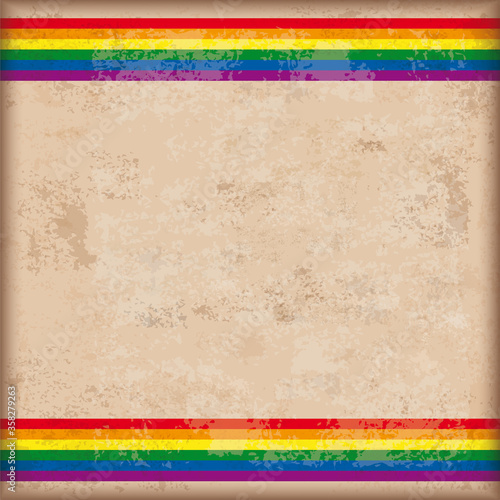 Vintage Background Rainbow Colored Stripes