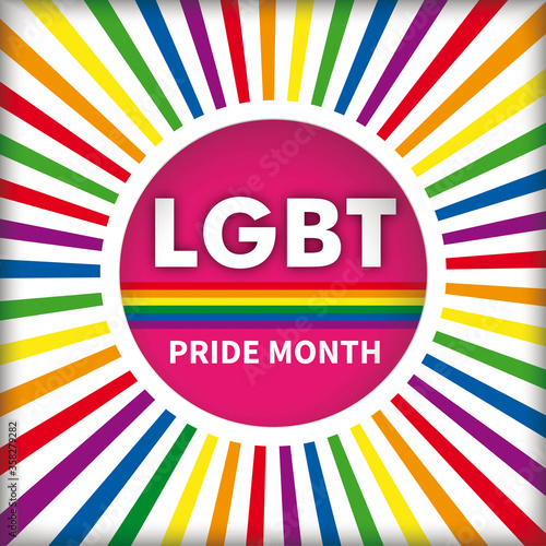 LGBT Retro Sun Hole Rainbow Colors