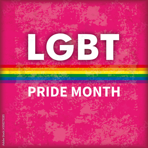 LGBT Vintage Background Rainbow Flag