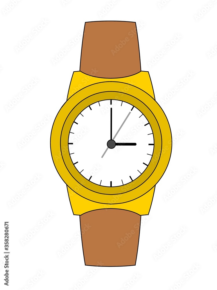 illustration of a wristwatch illustration of a wristwatch