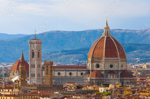 Florence Cathedral with the bell tower of the artist Giotto in F