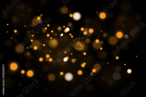 Gold abstract bokeh background.