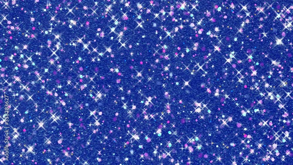 Blue sparkling glitter stars background Blue sparkling glitter stars background