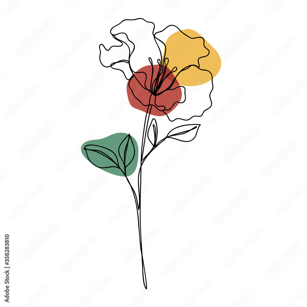 Leaves icon Line art. Abstract minimal flora design for cover, prints, fabric and wallpaper. Vector illustration. Leaves icon Line art. Abstract minimal flora design for cover, prints, fabric and wallpaper. Vector illustration.