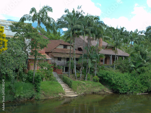 Beautiful house in the middle of nature in Morretes, Parana, Brazil.