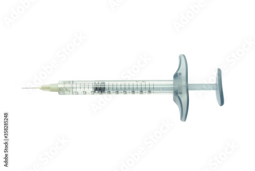 Obraz na płótnie Plastic syringe isolated on white background
