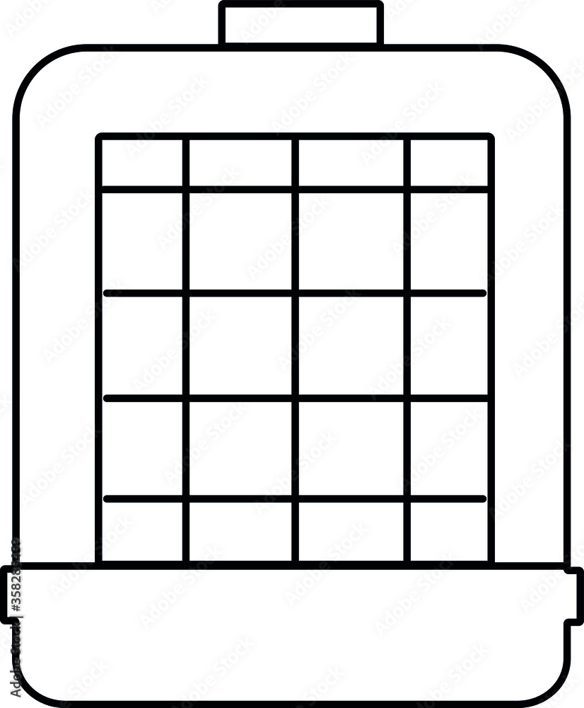 Vector linear icon of veterinary pet carrier or cage, isolated on white background Vector linear icon of veterinary pet carrier or cage, isolated on white background