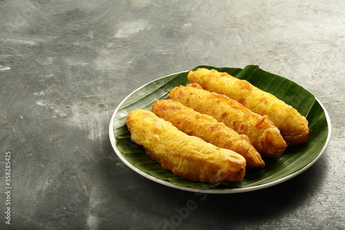 Homemade delicious fried bananas from Kerala cuisine known as pazham pori, eathakka appam