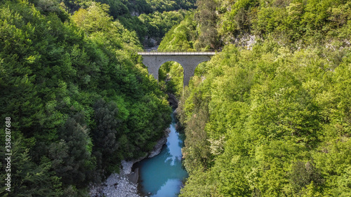 Bridge Lavelle, Benevento, Italy The erosion of the water has created a real natural masterpiece surrounded by beautiful trees.