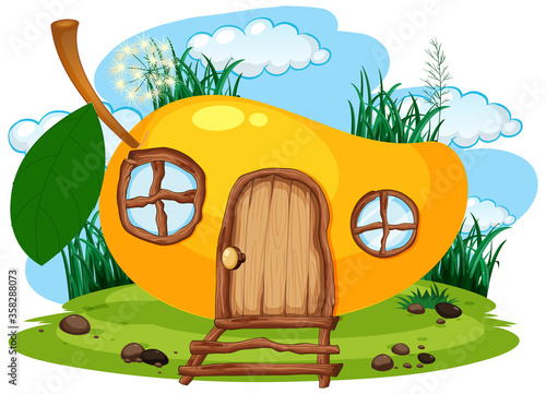 Isolated fantasy mango house