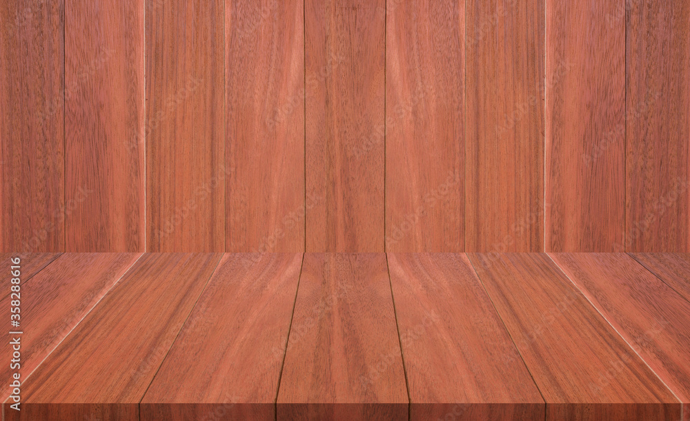 Naklejka premium wooden floor and wall