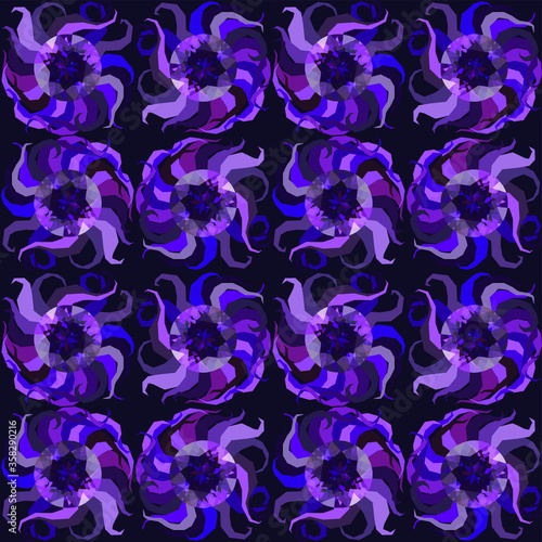 Vector seamless pattern with amethyst stone