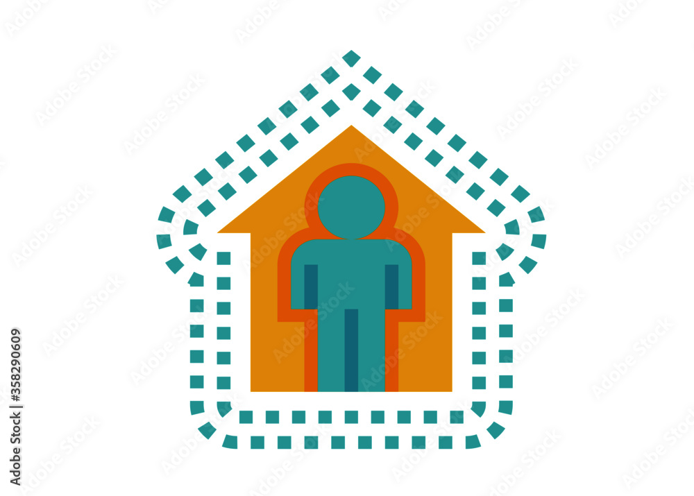 Home stay protection prevent, hygiene icon Home stay protection prevent, hygiene icon