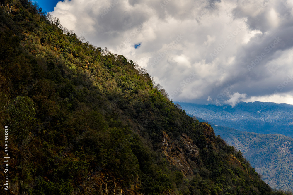 Nature and mountains of Bhutan