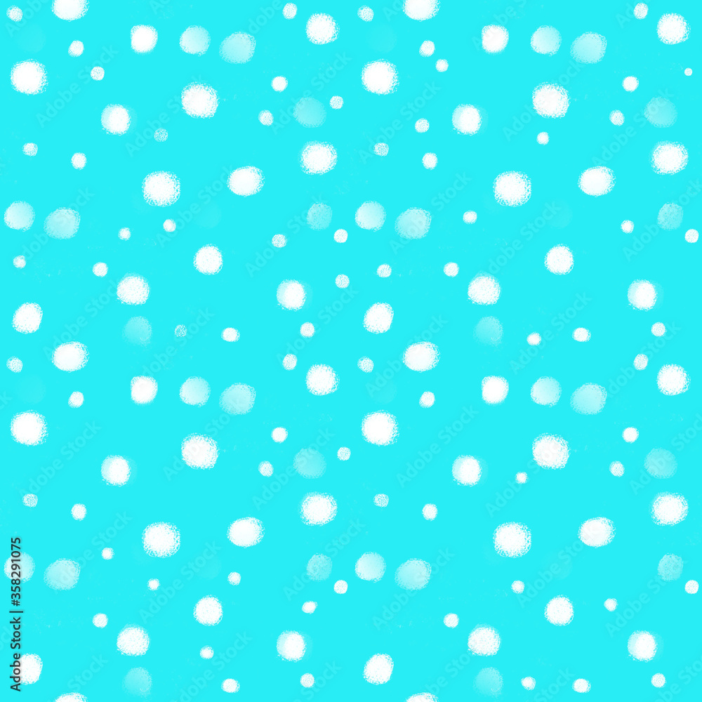 seamless pattern with white dots on blue beackground