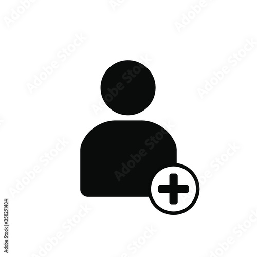 580 Patient Icon - Medical & Health Care Person With Cross Symbol Vector illustration