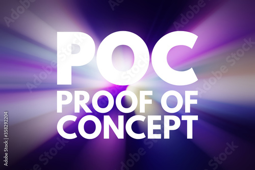 POC - Proof of Concept acronym, business concept background