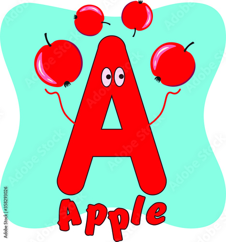 vector illustration of letters of the children's alphabet

