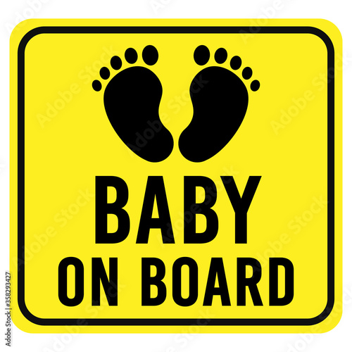 Baby on board sign sticker