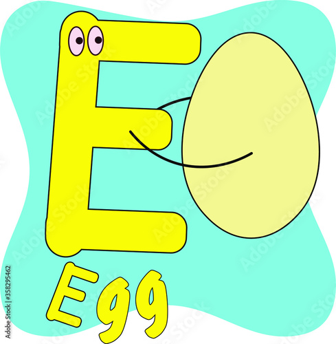 vector illustration of letters of the children's alphabet
