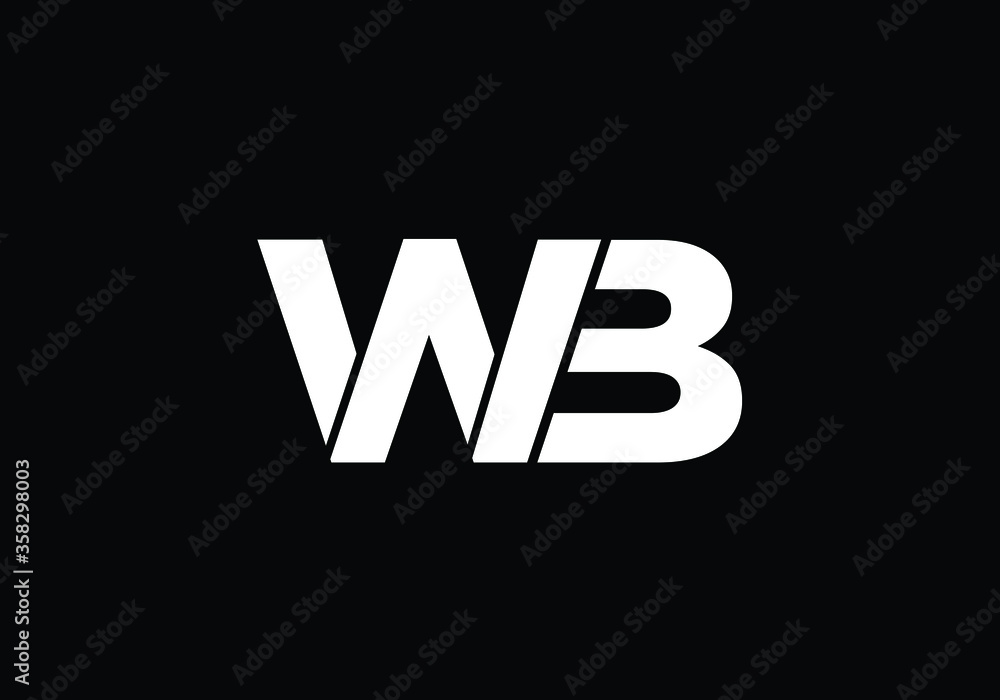 Initial Monogram Letter W B Logo Design Vector Template. WB Letter Logo Design Initial Monogram Letter W B Logo Design Vector Template. WB Letter Logo Design