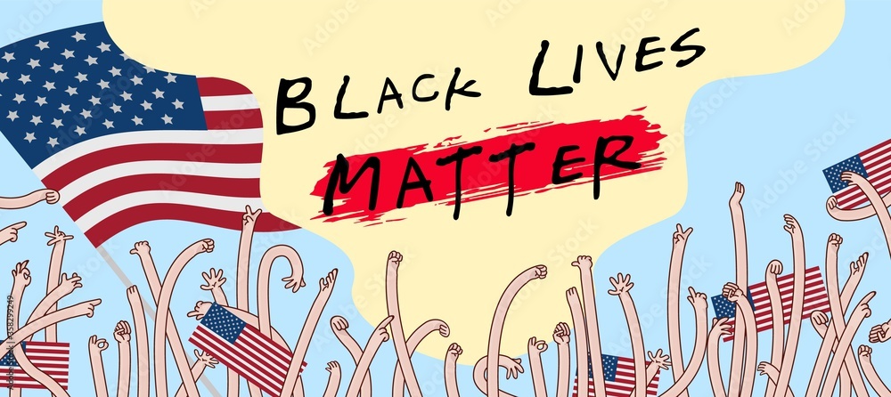 Black lives matter banner for protest, rally or awareness campaign ...