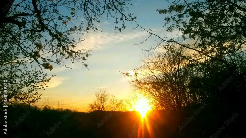 Sunset time lapse with colorfully clouds Sunset time lapse with colorfully clouds