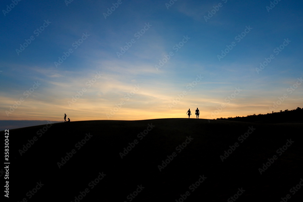 sunset in the mountains