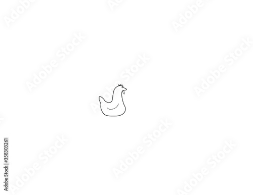 Logo per gallina anatra pollame uova brodo preparato profilo etichetta simbolo