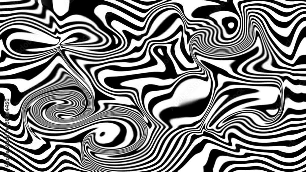 Abstract digital texture background with flowing twisted black and white lines and optical illusions Abstract digital texture background with flowing twisted black and white lines and optical illusions