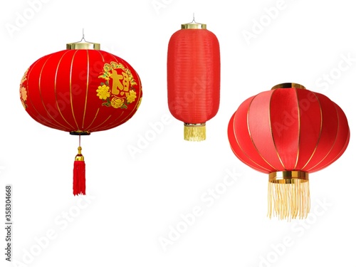 chinese new year lantern isolated on white background.