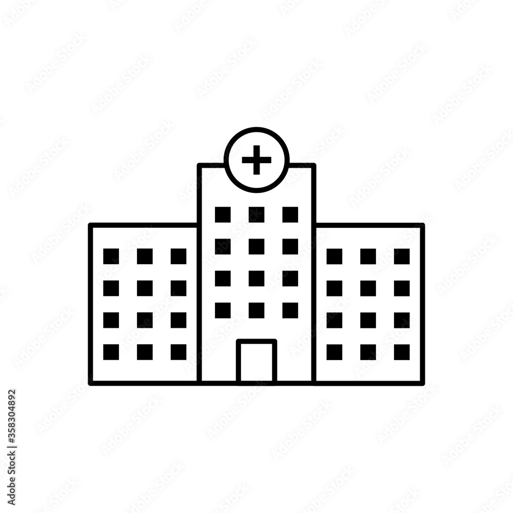 Hospital line icon