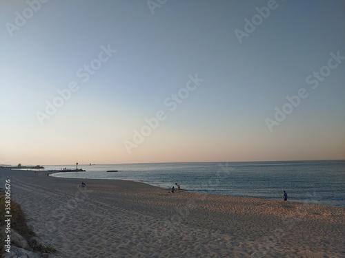 바닷가 해변 석양