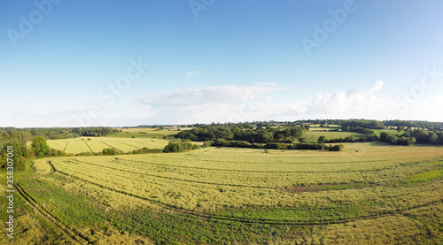 aerial view of the essex countryside near Ulting in essex © jayfish