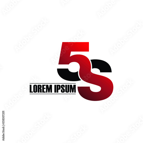 Letter 5S logo design vector. monogram logo vector illustration.