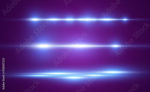Vector light blue special effect. Glowing bright stripes on a transparent background.