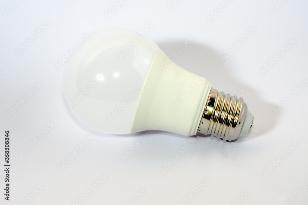Modern LED light bulb on white background. Modern LED light bulb on white background.